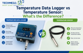 Temperature data logger and temperature sensor for temperature monitoring