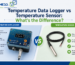 Temperature data logger and temperature sensor for temperature monitoring